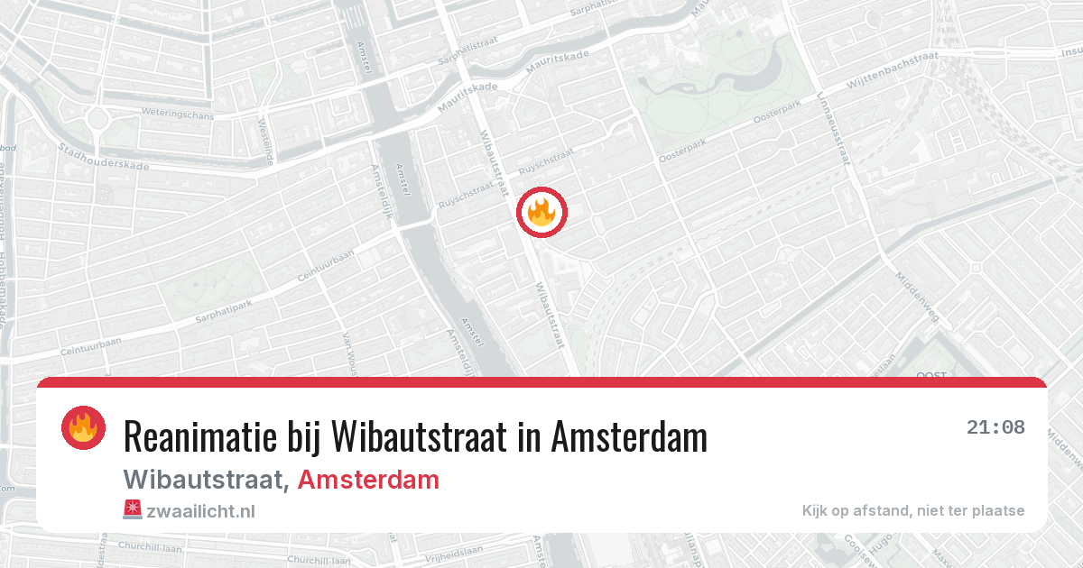 Reanimatie bij Wibautstraat in Amsterdam — 16 mrt 2026
