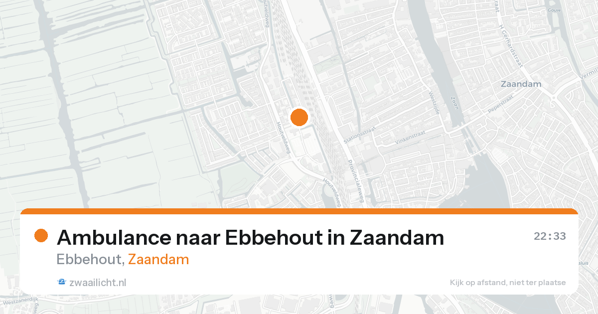 Ambulance naar Ebbehout in Zaandam — 22 mei 2026