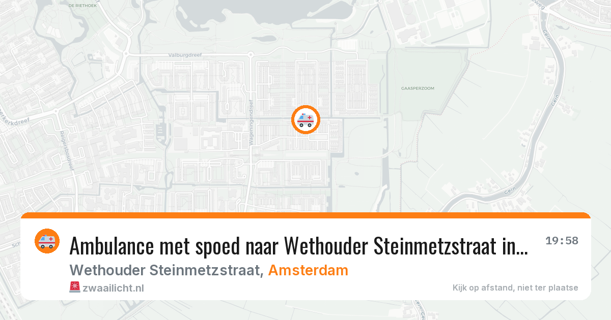 Ambulance met spoed naar Wethouder Steinmetzstraat in Amsterdam — 8 feb 2026