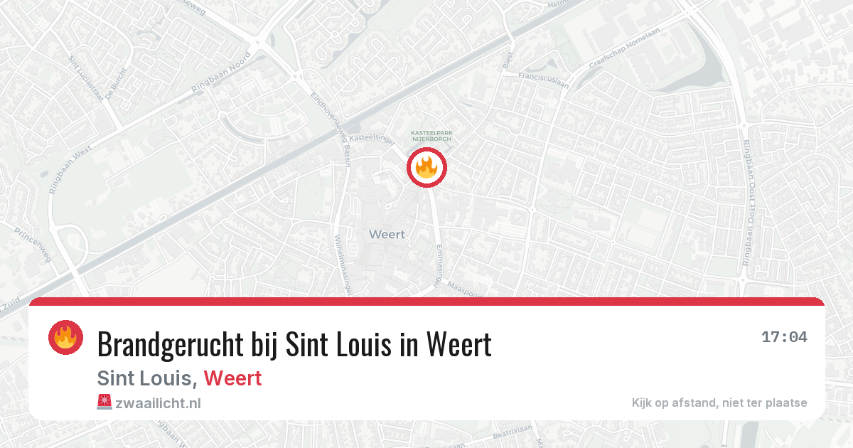 Brandgerucht bij Sint Louis in Weert — 28 jun 2026