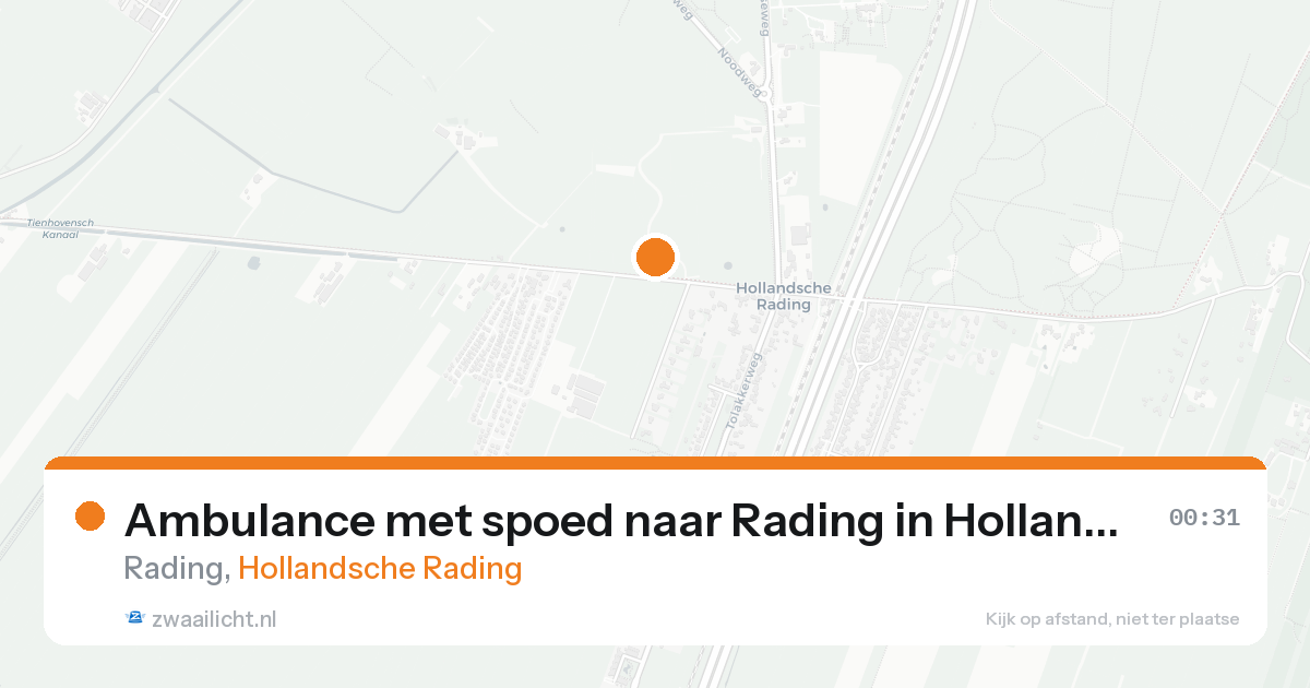 Ambulance met spoed naar Rading in Hollandsche Rading — 16 aug 2026