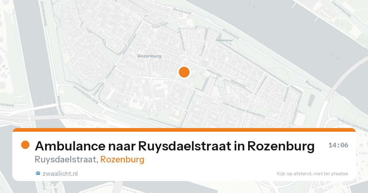 Ambulance naar Ruysdaelstraat in Rozenburg — 20 aug 2026