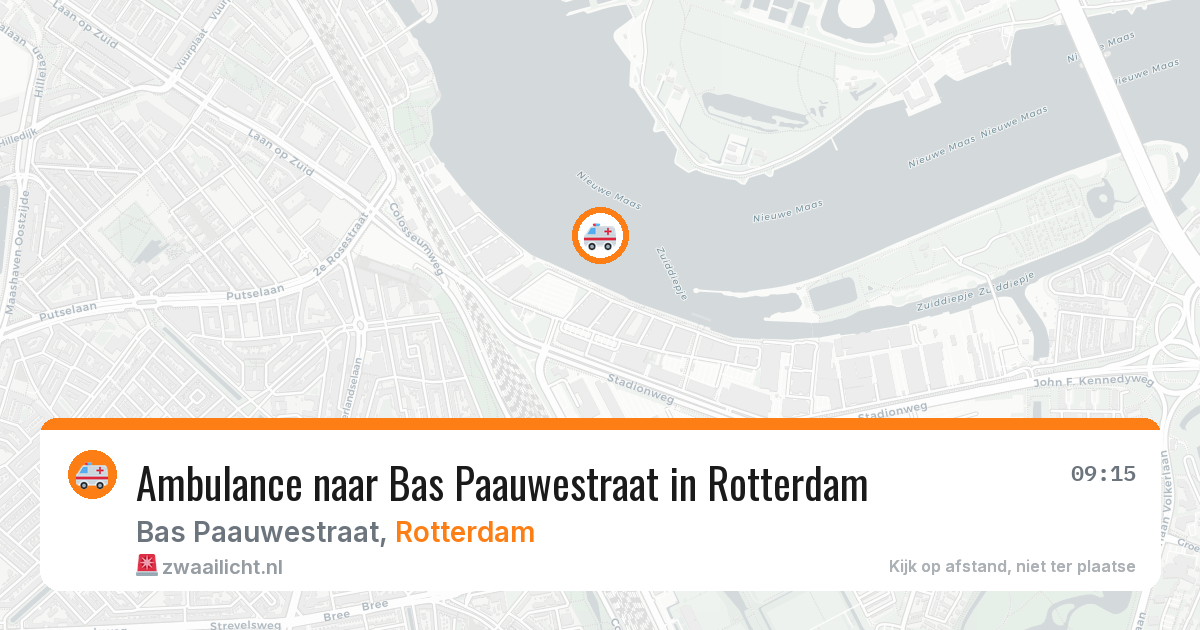 Ambulance naar Bas Paauwestraat in Rotterdam — 21 jul 2026