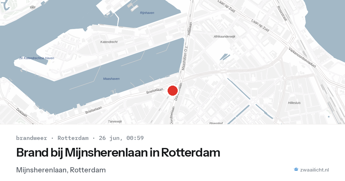 Brand bij Mijnsherenlaan in Rotterdam — 25 jun 2026