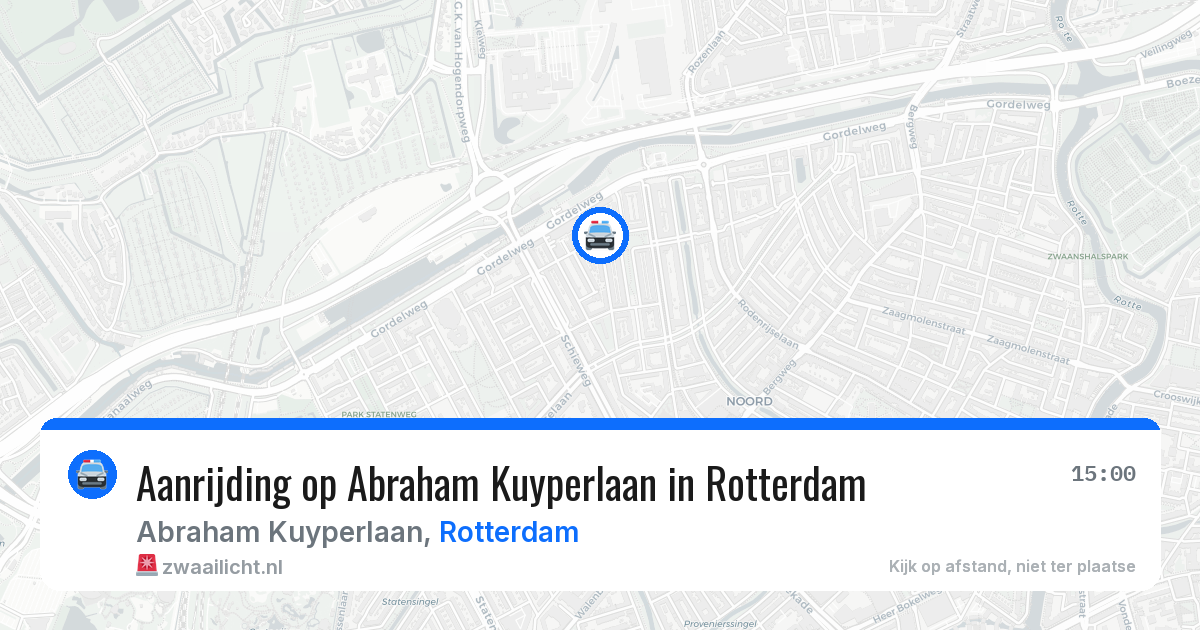 Aanrijding op Abraham Kuyperlaan in Rotterdam — 15 jun 2026