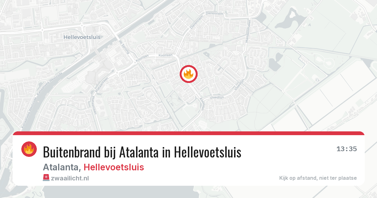 Buitenbrand bij Atalanta in Hellevoetsluis — 13 jun 2026