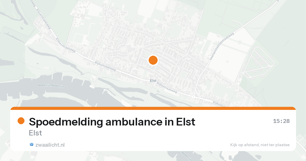 Spoedmelding ambulance in Elst — 7 feb 2026