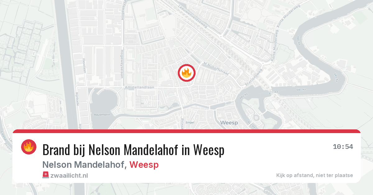 Brand bij Nelson Mandelahof in Weesp — 12 apr 2026