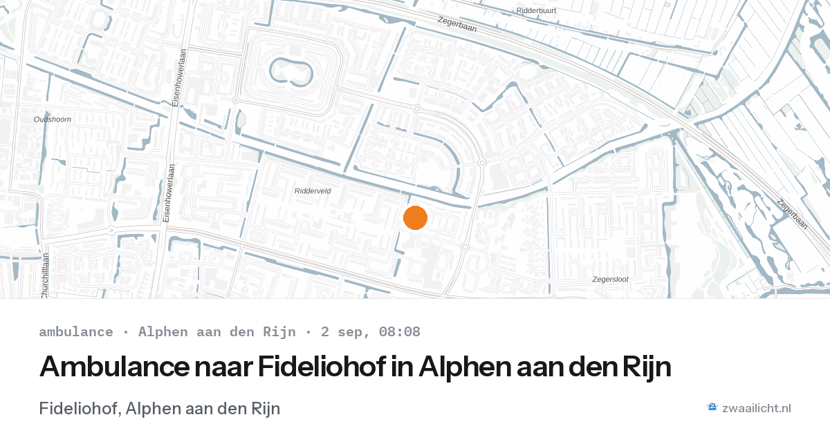 Ambulance naar Fideliohof in Alphen aan den Rijn — 2 sep 2026