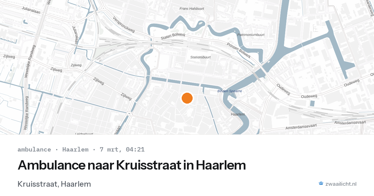 Ambulance naar Kruisstraat in Haarlem — 7 mrt 2026