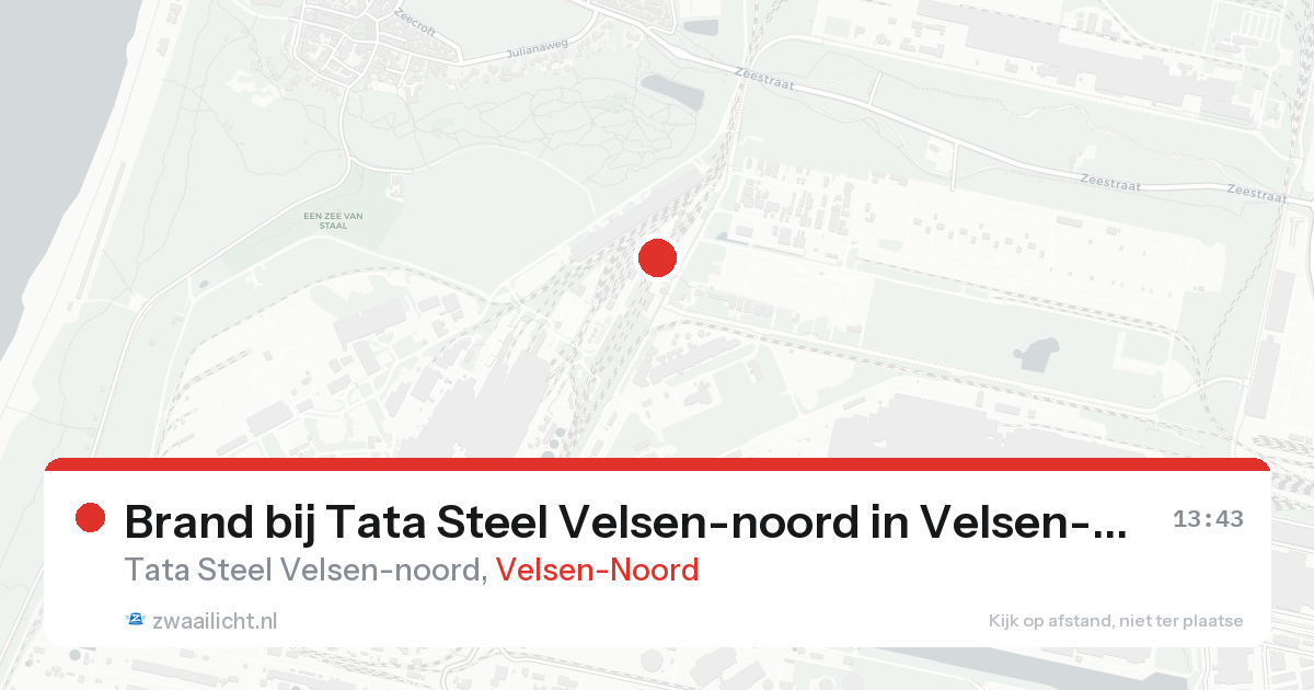 Brand bij Tata Steel Velsen-noord in Velsen-Noord — 20 mei 2026