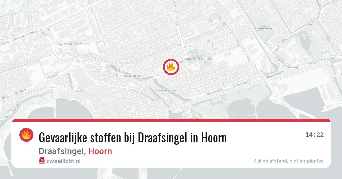 Gevaarlijke stoffen bij Draafsingel in Hoorn — 2 jul 2026