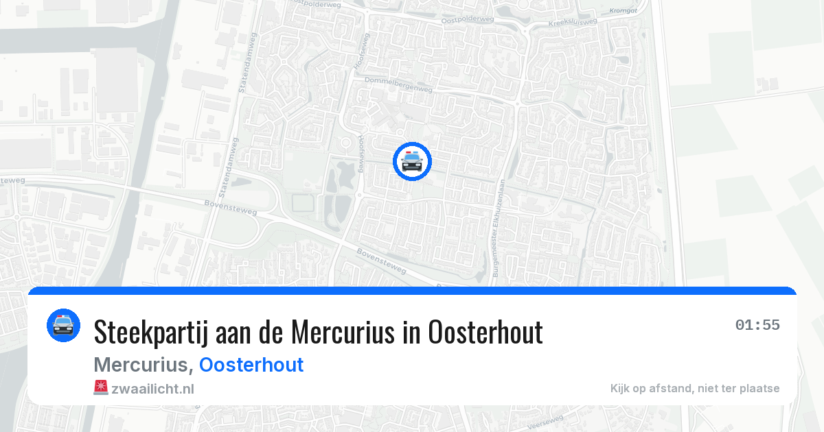 Steekpartij aan de Mercurius in Oosterhout — 13 aug 2026