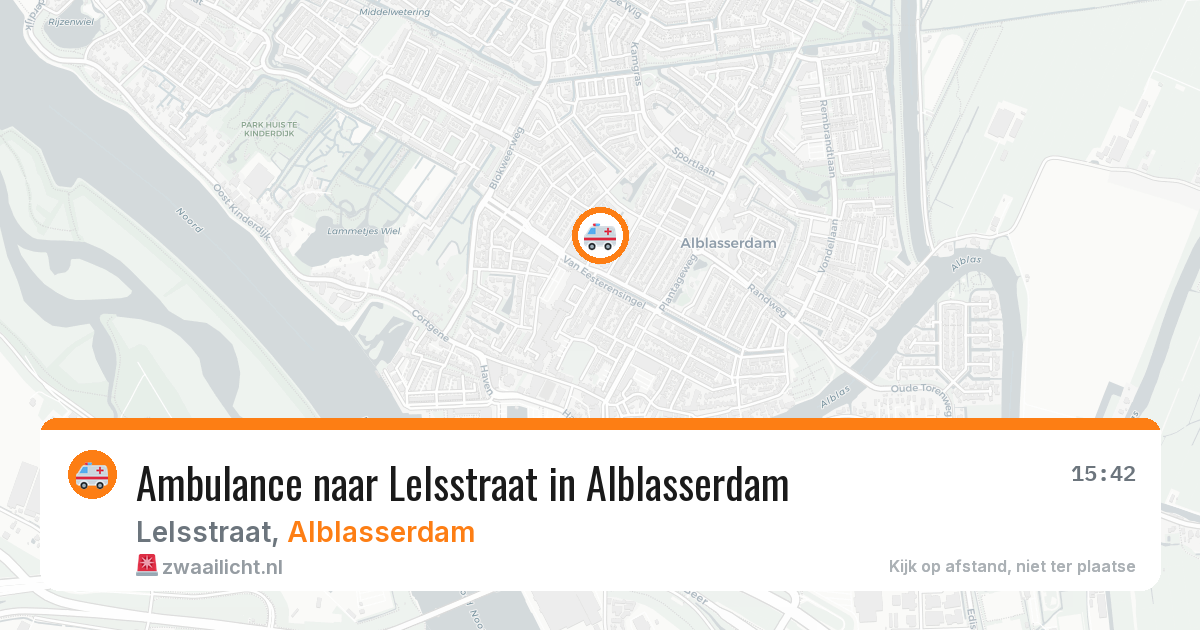 Ambulance naar Lelsstraat in Alblasserdam — 6 jul 2026