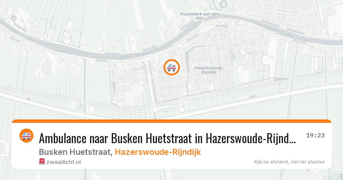 Ambulance naar Busken Huetstraat in Hazerswoude-Rijndijk — 1 apr 2026