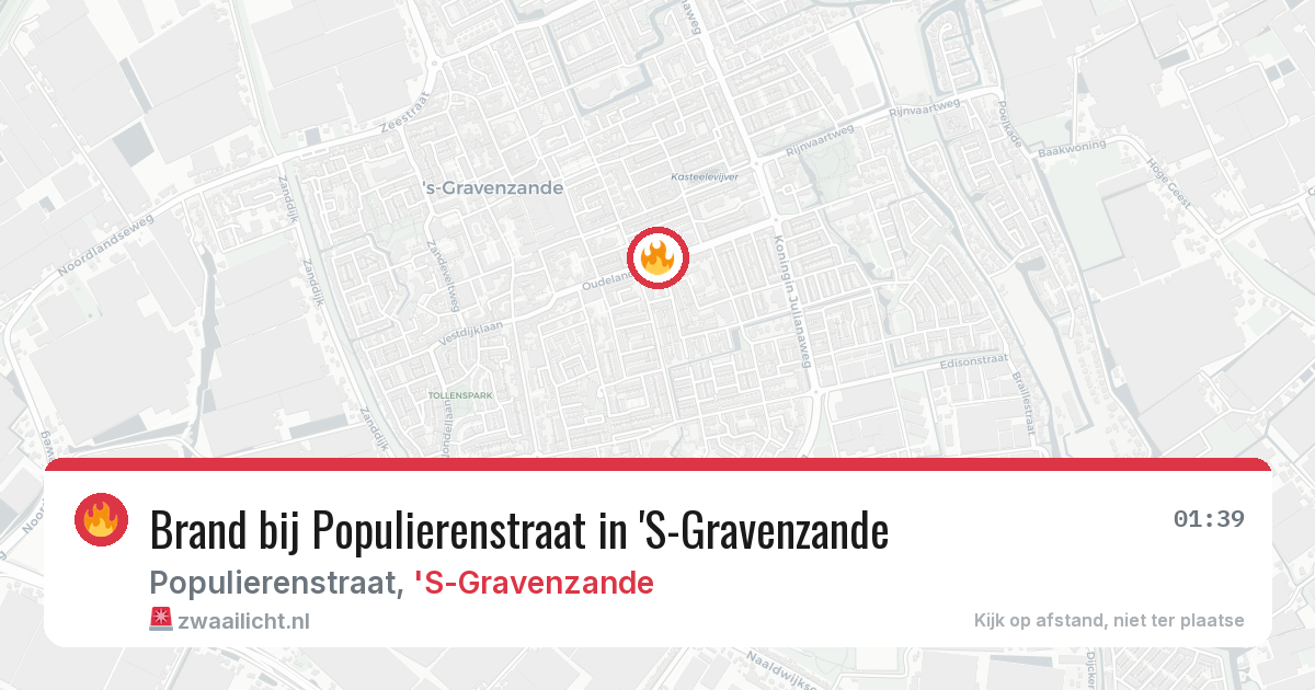 Brand bij Populierenstraat in 'S-Gravenzande — 30 mrt 2026