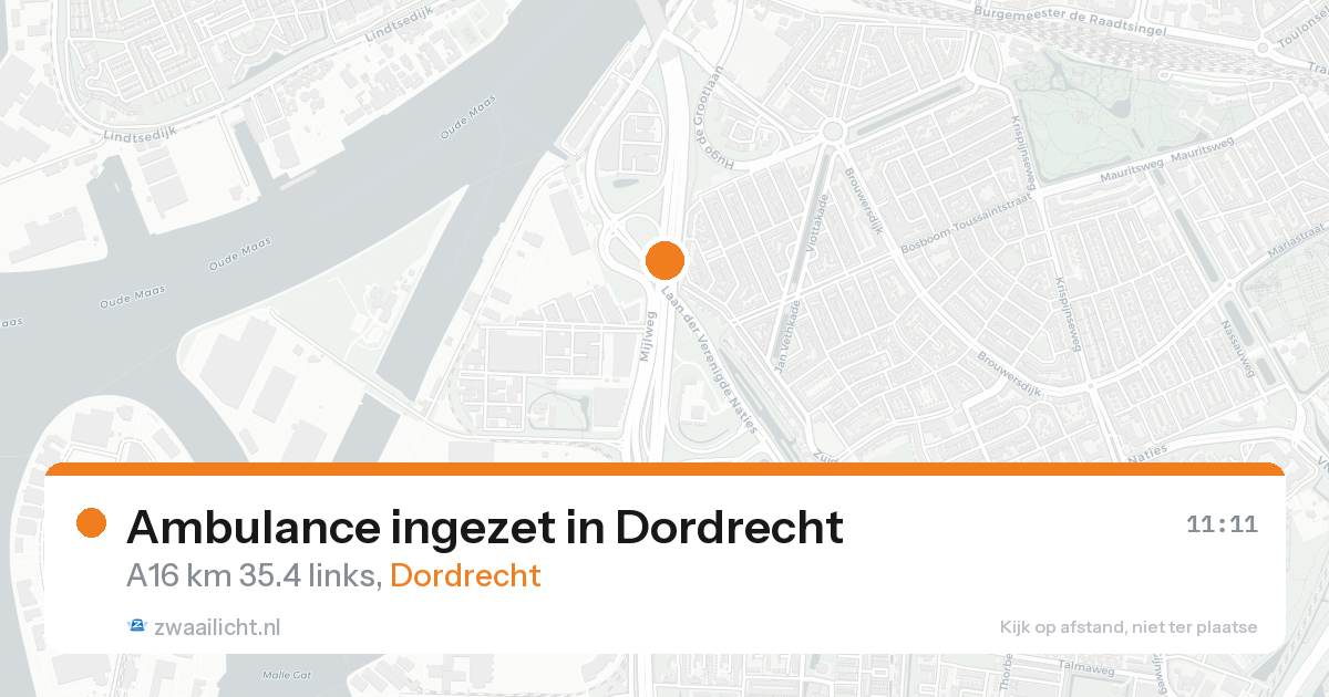 Ambulance ingezet in Dordrecht — 26 aug 2026