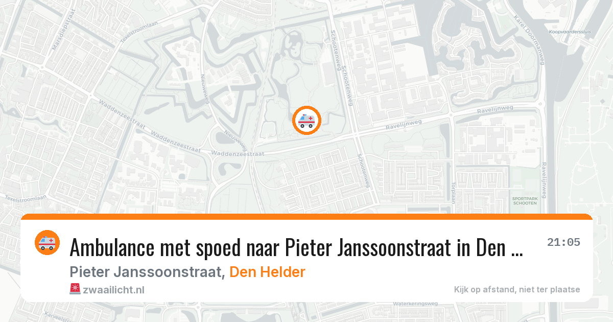 Ambulance met spoed naar Pieter Janssoonstraat in Den Helder — 8 jul 2026