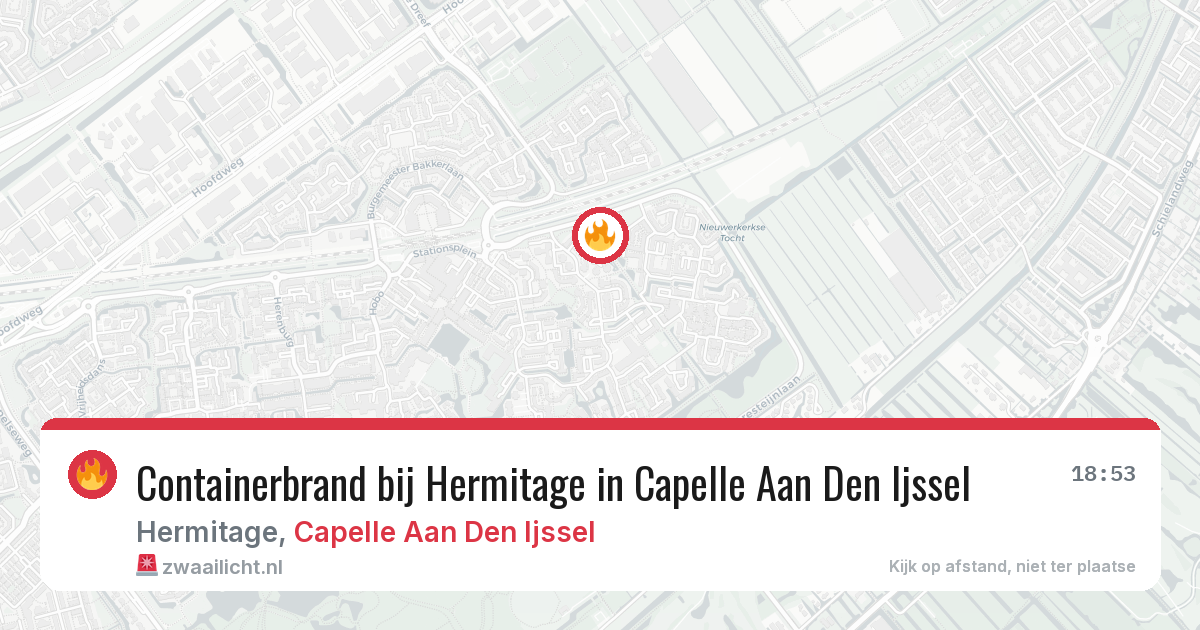 Containerbrand bij Hermitage in Capelle Aan Den Ijssel — 30 jul 2026