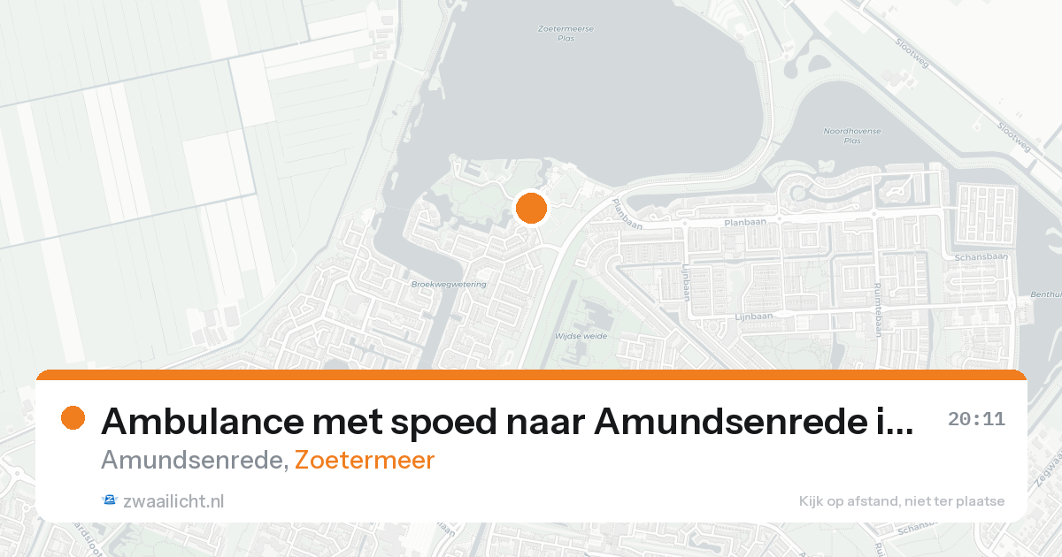 Ambulance met spoed naar Amundsenrede in Zoetermeer — 23 aug 2026