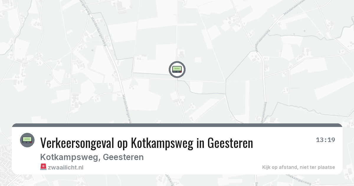 Verkeersongeval op Kotkampsweg in Geesteren — 12 mrt 2026