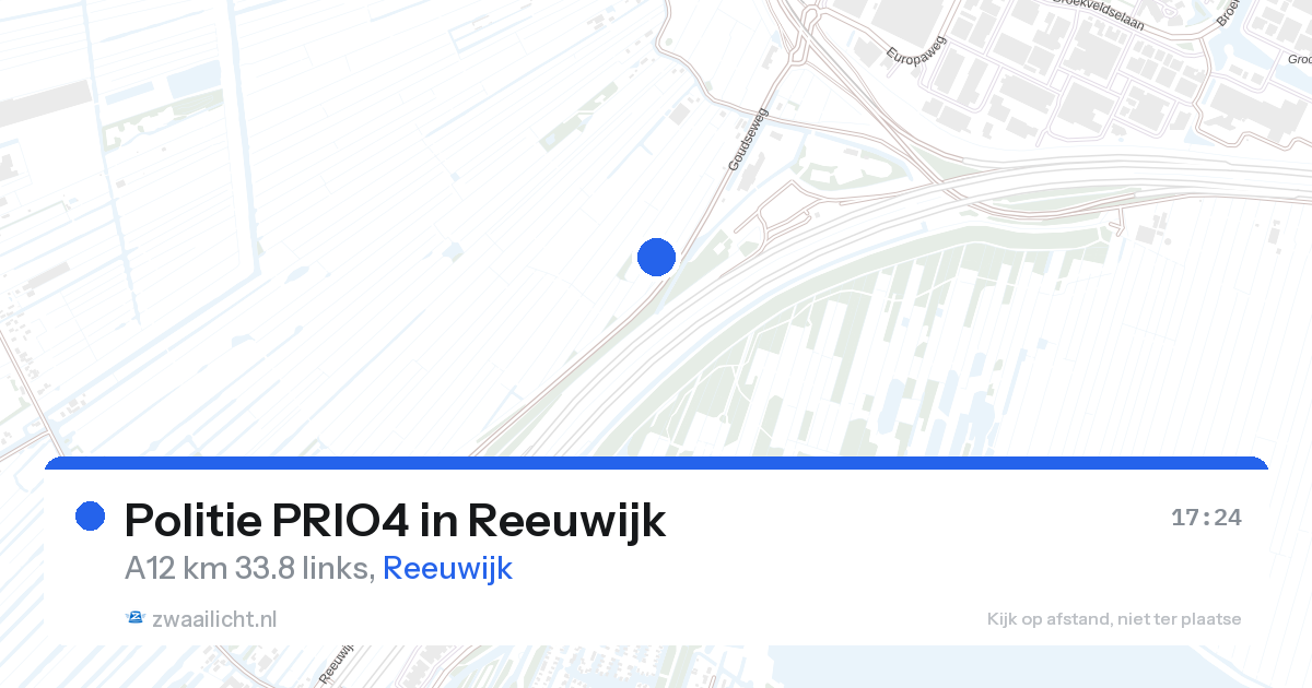Politie PRIO4 in Reeuwijk — 27 aug 2026 | 🚨 Zwaailicht.nl