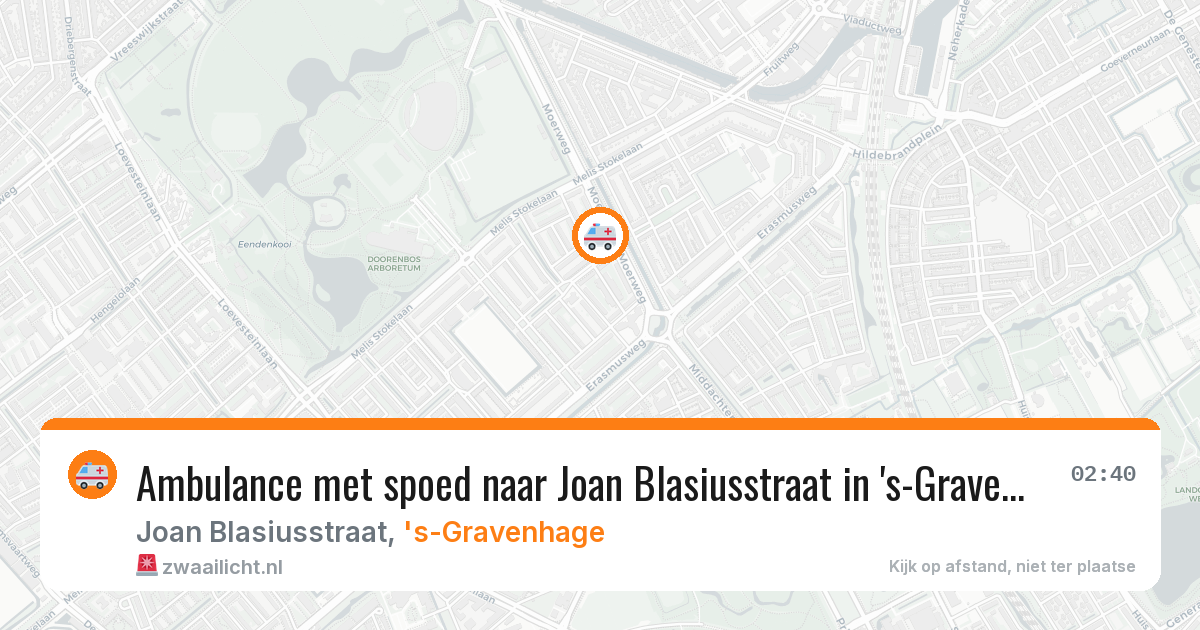 Ambulance met spoed naar Joan Blasiusstraat in 's-Gravenhage — 29 jun 2026