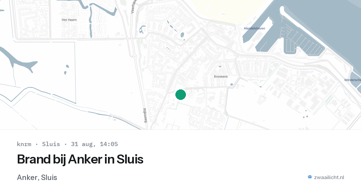 Brand bij Anker in Sluis — 31 aug 2026