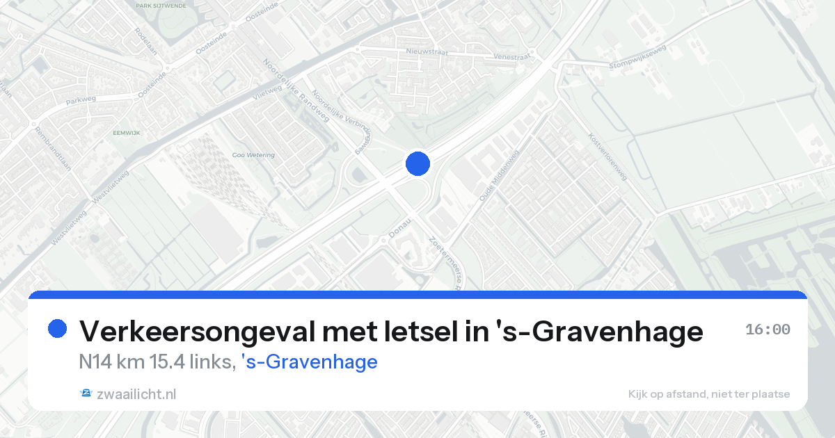 Verkeersongeval met letsel in 's-Gravenhage — 18 aug 2026