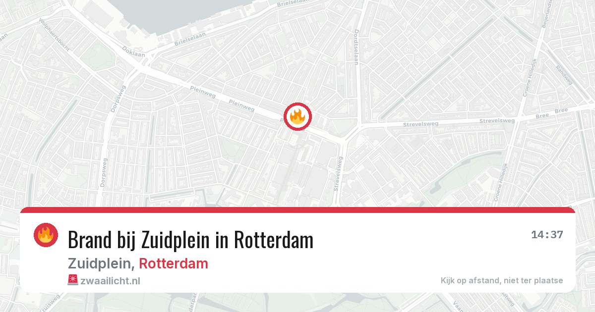 Brand bij Zuidplein in Rotterdam — 28 jun 2026