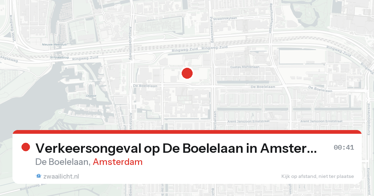 Verkeersongeval op De Boelelaan in Amsterdam — 7 feb 2026