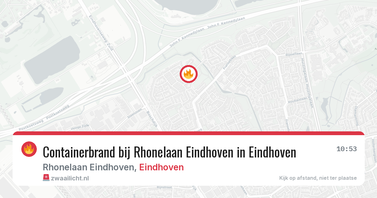 Containerbrand bij Rhonelaan Eindhoven in Eindhoven — 14 jul 2026