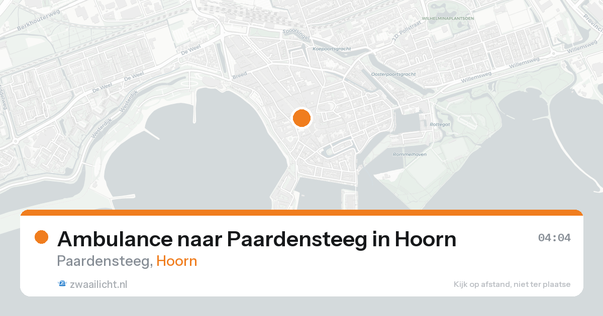 Ambulance naar Paardensteeg in Hoorn — 19 aug 2026
