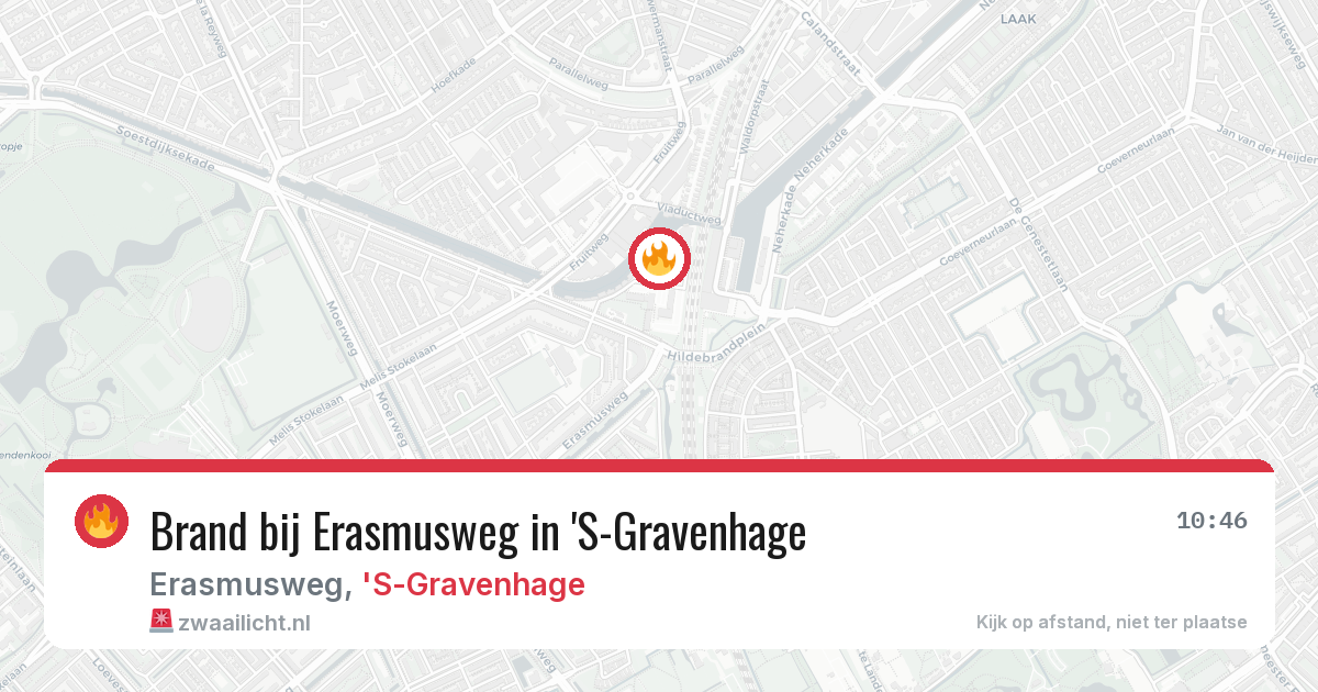 Brand bij Erasmusweg in 'S-Gravenhage — 26 mei 2026