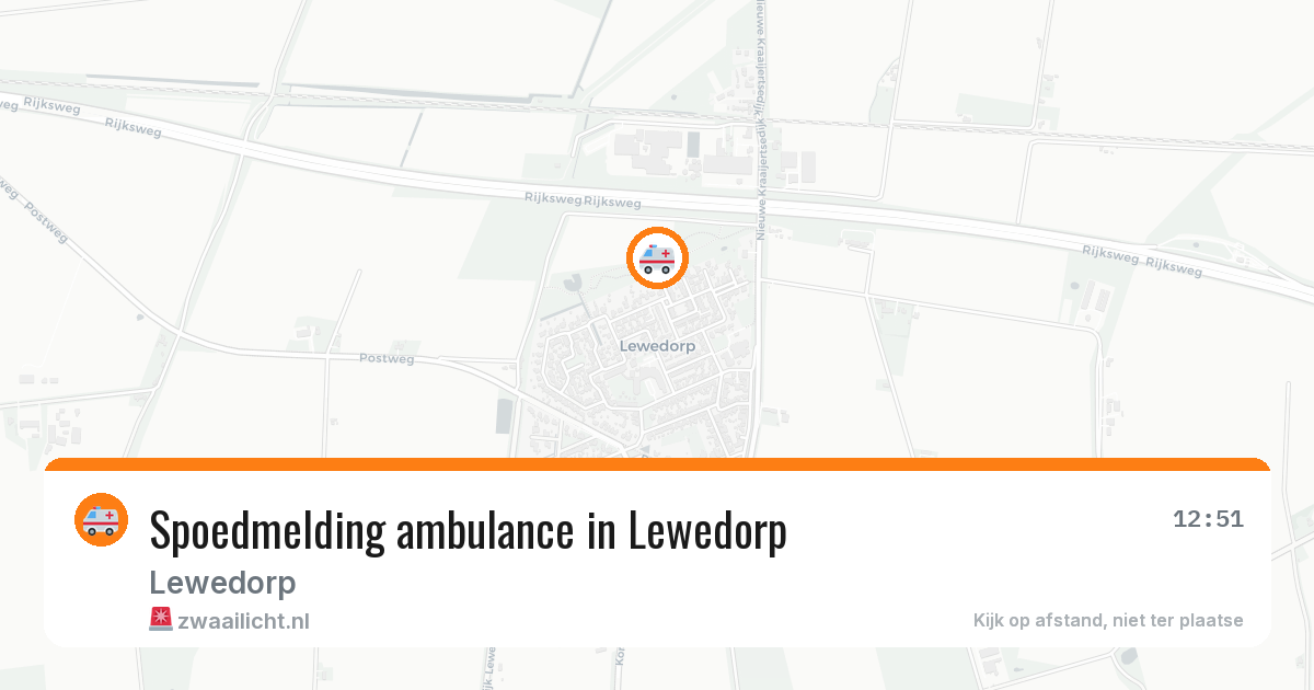 Spoedmelding ambulance in Lewedorp — 6 mei 2026