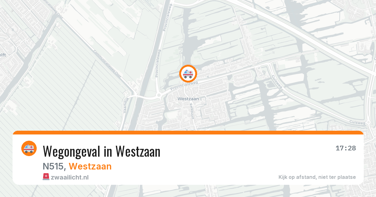 Wegongeval in Westzaan — 25 jun 2026