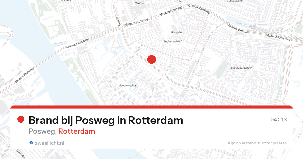 Brand bij Posweg in Rotterdam — 7 feb 2026