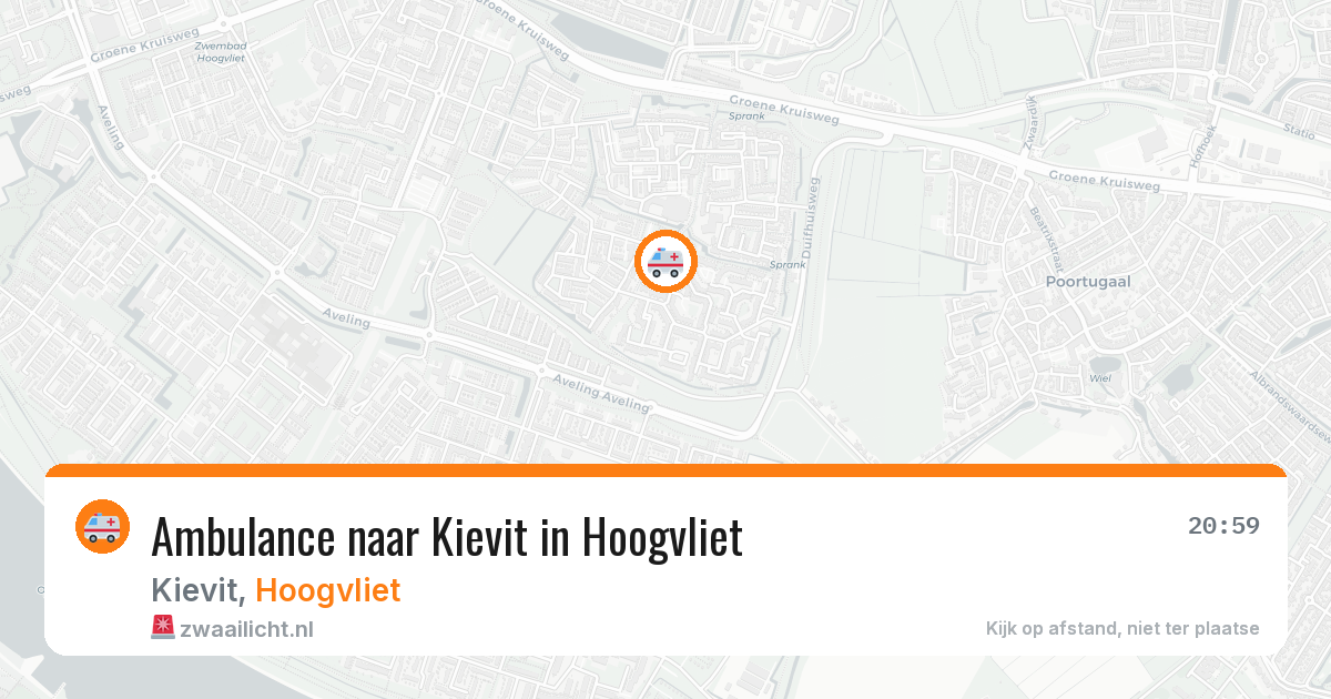 Ambulance naar Kievit in Hoogvliet — 24 jul 2026