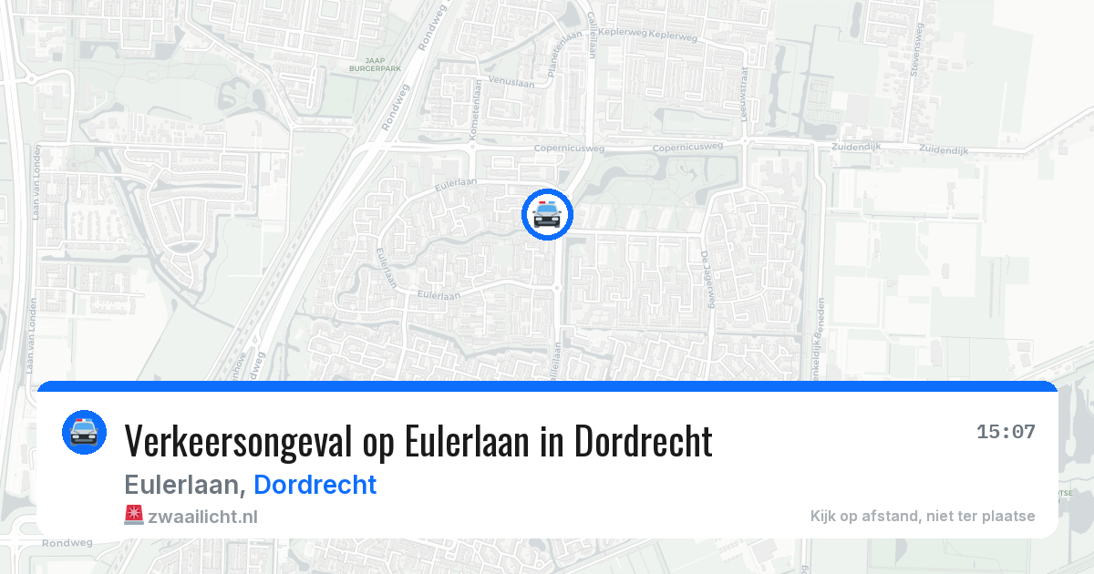 Verkeersongeval op Eulerlaan in Dordrecht — 29 jun 2026