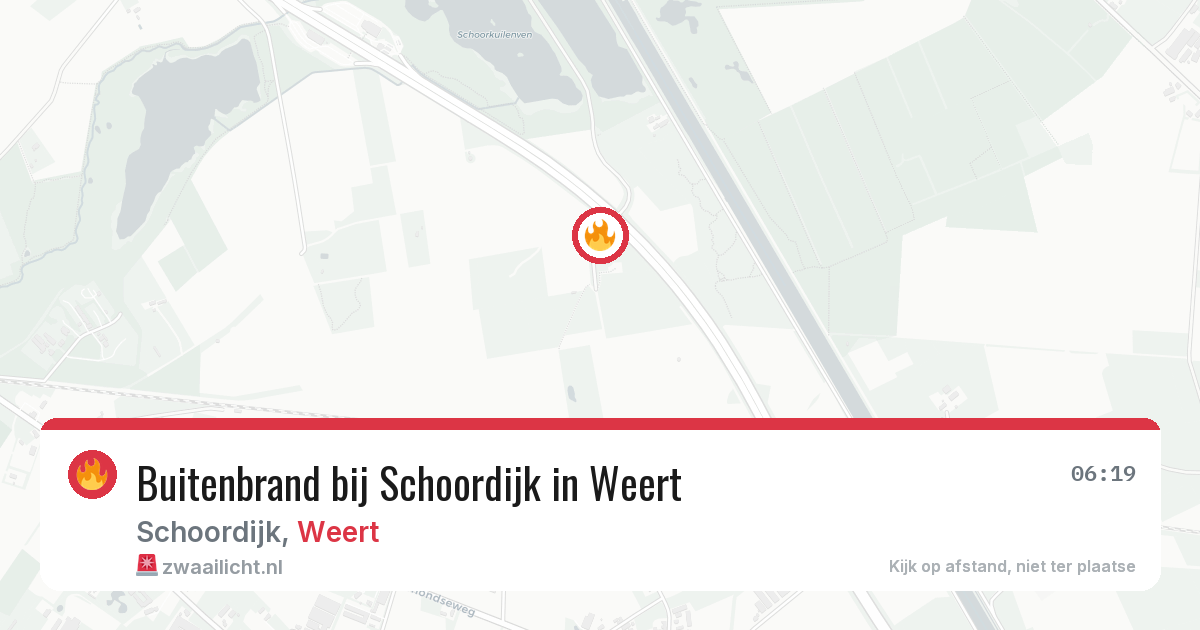 Buitenbrand bij Schoordijk in Weert — 22 jul 2026