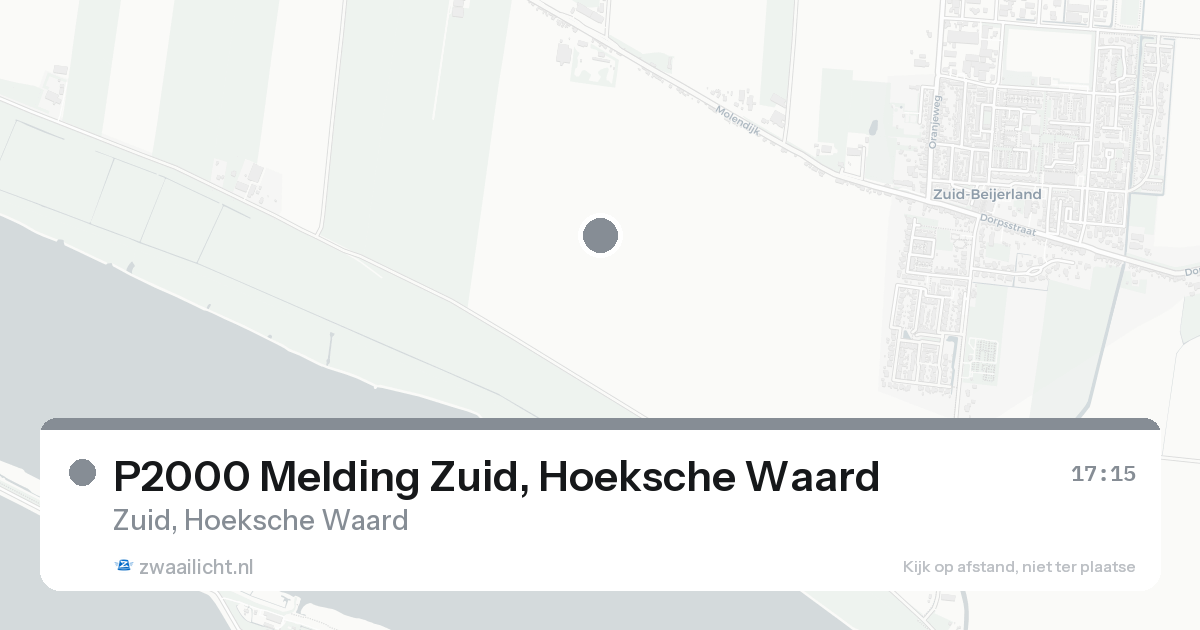 P2000 Melding Zuid, Hoeksche Waard — 11 aug 2026