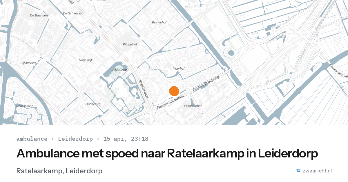 Ambulance met spoed naar Ratelaarkamp in Leiderdorp — 15 apr 2026