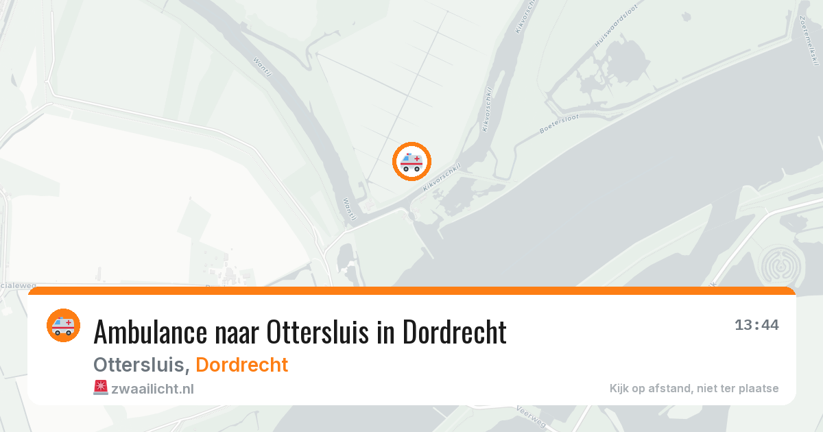 Ambulance naar Ottersluis in Dordrecht — 14 jun 2026