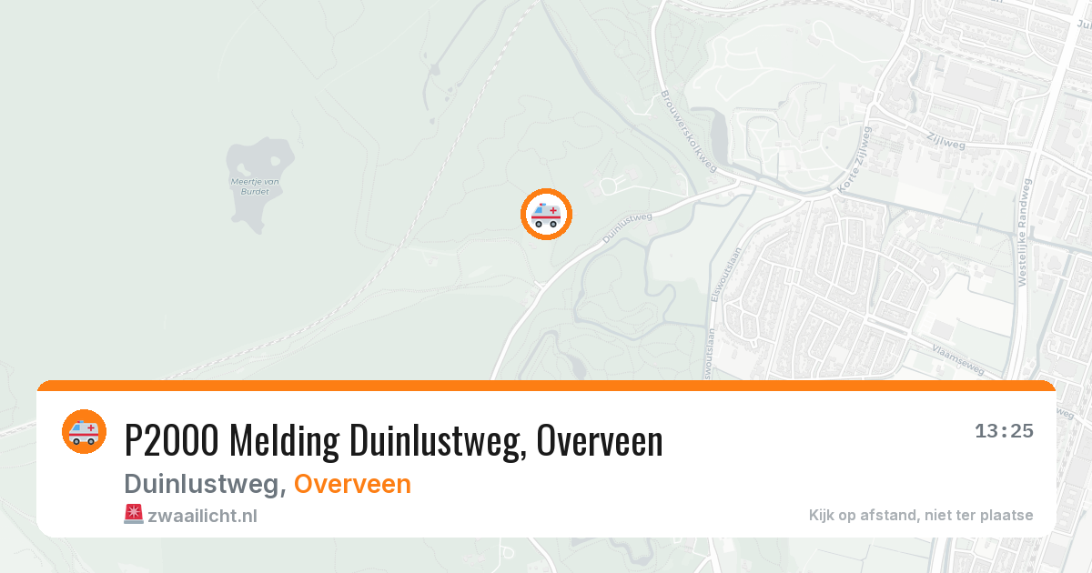 P2000 Melding Duinlustweg, Overveen — 27 jun 2026