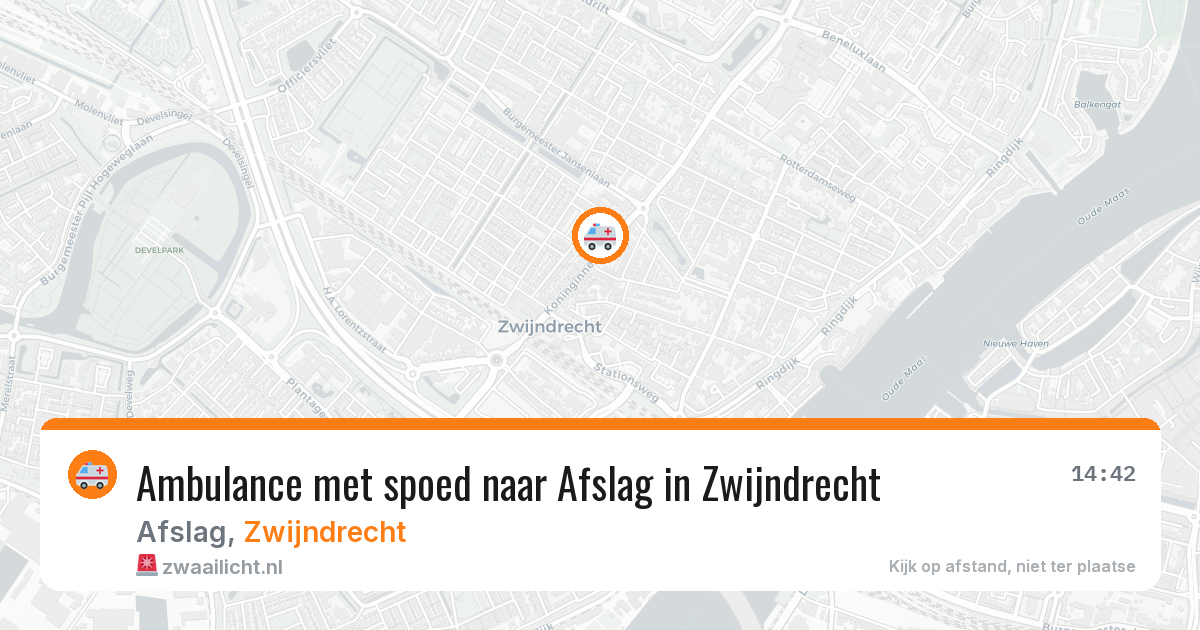 Ambulance met spoed naar Afslag in Zwijndrecht — 6 jun 2026