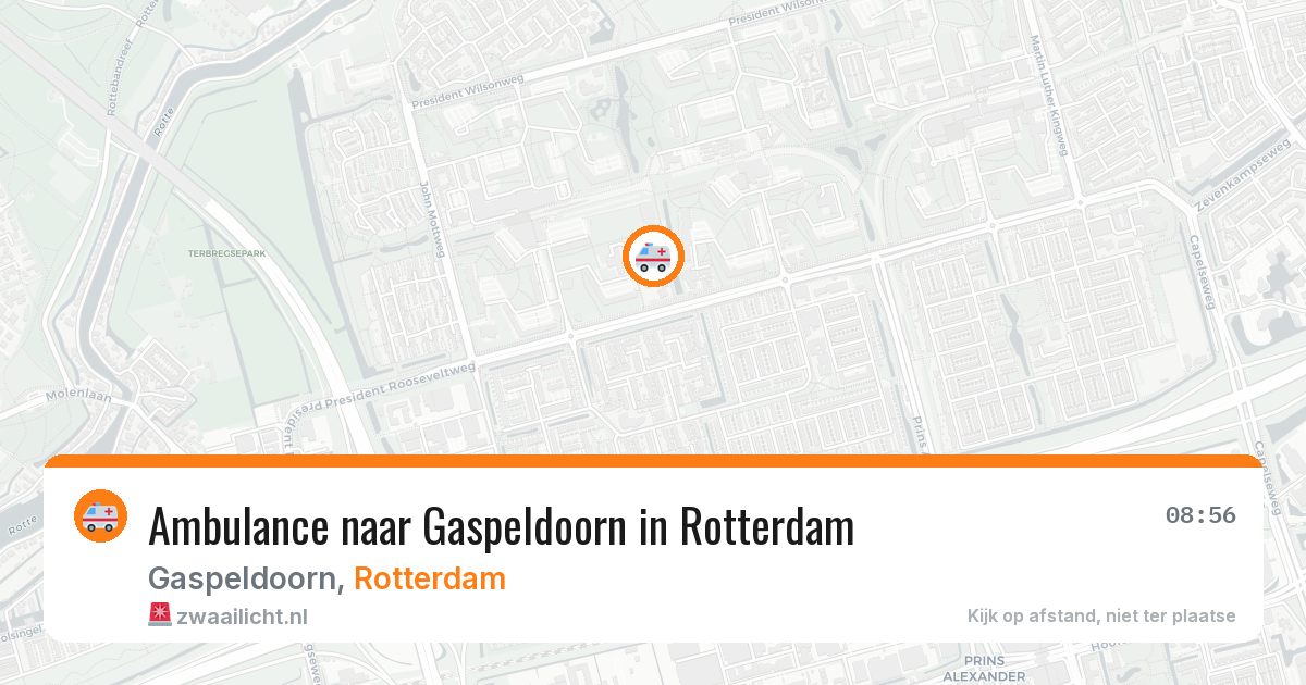 Ambulance naar Gaspeldoorn in Rotterdam — 1 aug 2026