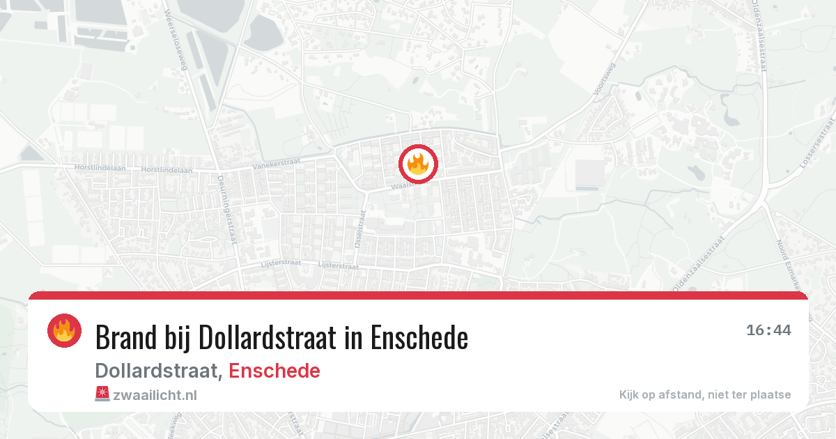 Brand bij Dollardstraat in Enschede — 4 jul 2026