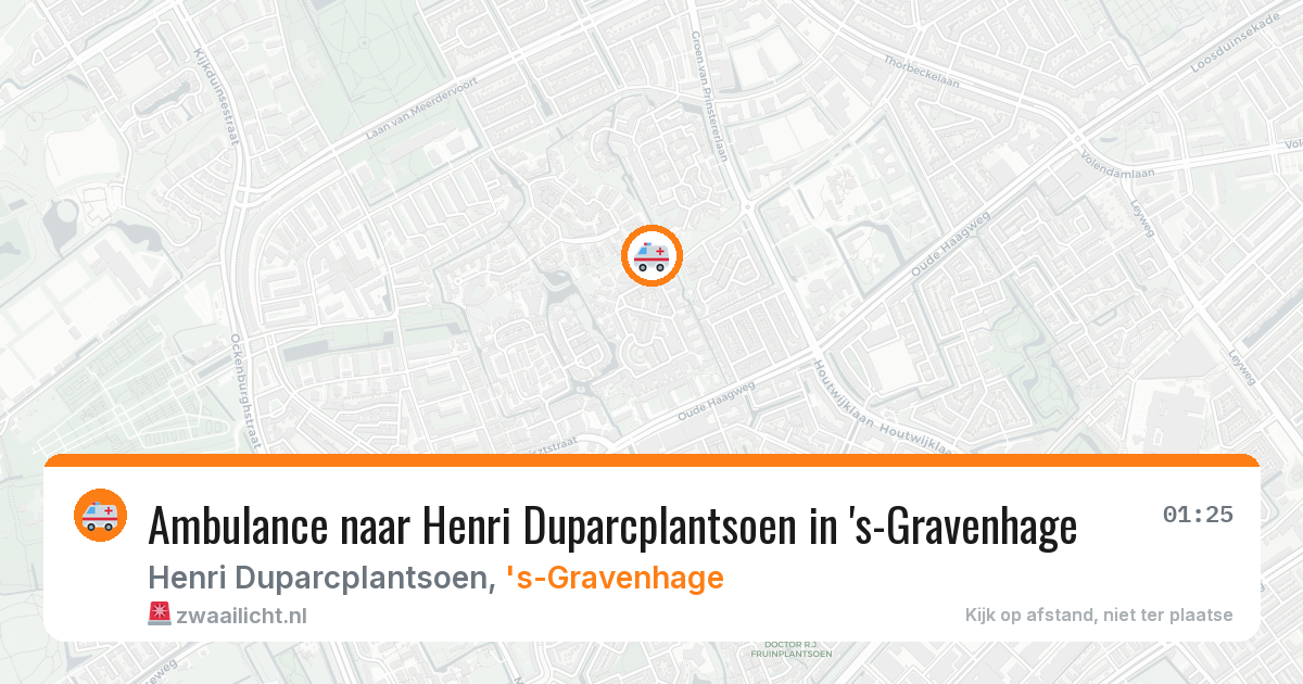 Ambulance naar Henri Duparcplantsoen in 's-Gravenhage — 2 jun 2026