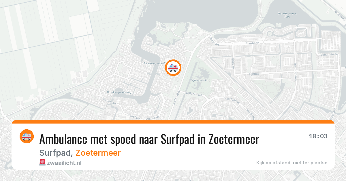 Ambulance met spoed naar Surfpad in Zoetermeer — 13 aug 2026
