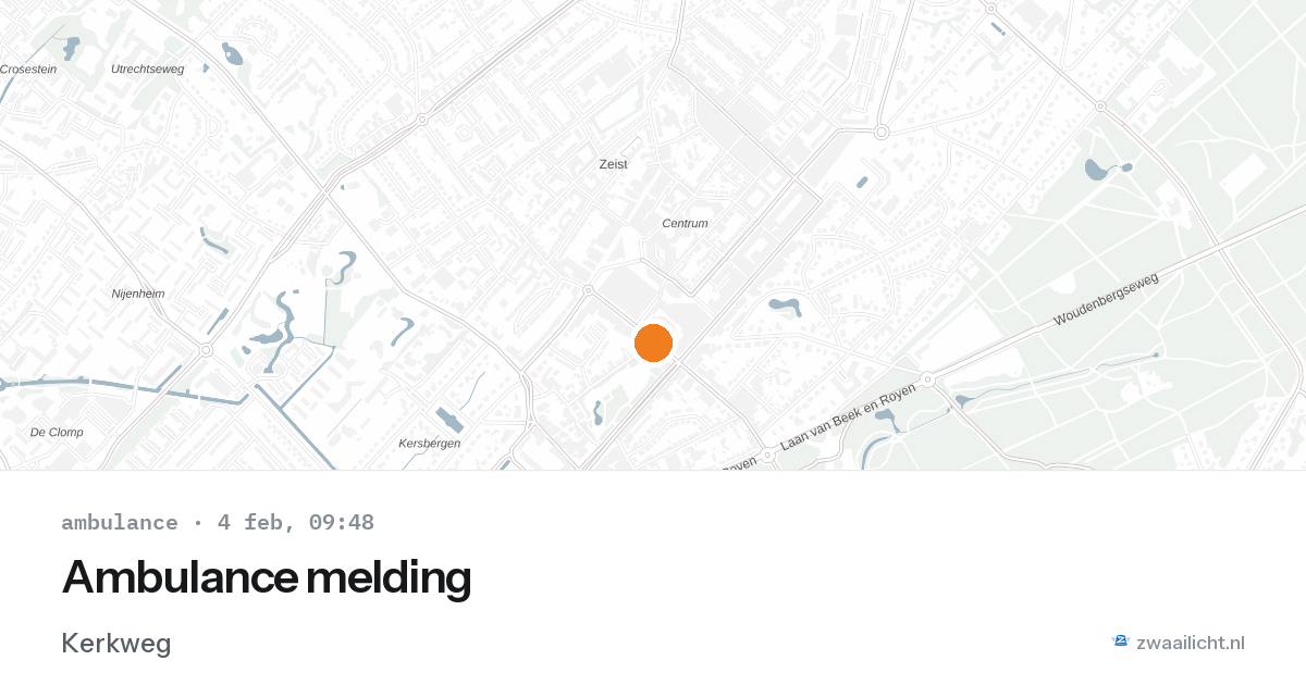 Ambulance melding — 4 feb 2026